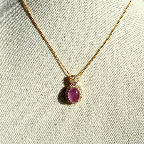 Butterfly Purple Gemstone Pendant Necklace – Gold Vermeil